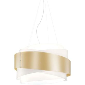 Linea Zero Lampadario a sospensione BEA una luce Oro diametro 60x h38 cm