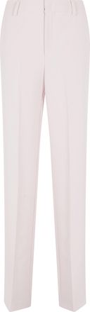 Federica Tosi Pink Straight Cady Belt-Loops Polyester Formal Pants