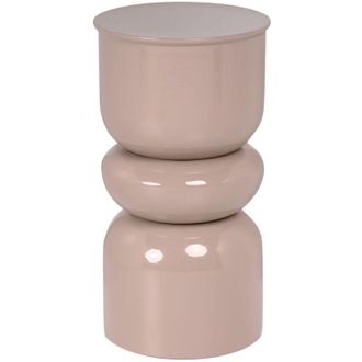 Beliani Accent Side Table Light Beige Iron Painted Indoor Living Room Bedroom PAGE