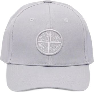 Stone Island Baseball Cap - Heren - Petten - Grijs - ONE Size - Katoen - Accessoires
