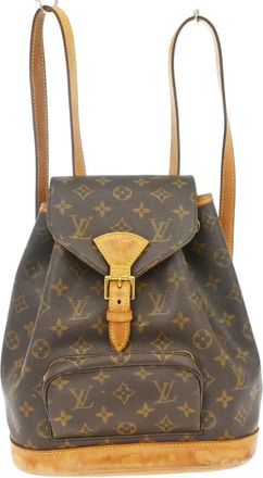 Louis Vuitton Vintage Montsouris Monogram Canvas Brown Canvas Backpack Bag (Pre-Owned)