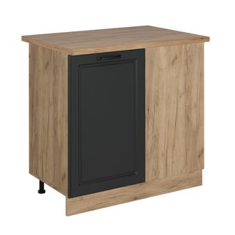 Vicco Armario De Esquina R-line, Antracita Casa De Campo, 86 Cm, Et Roble
