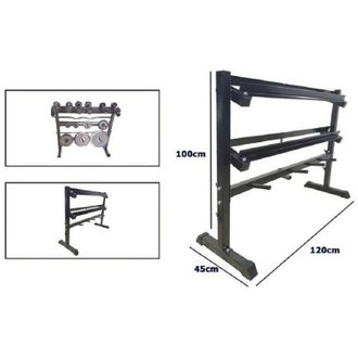 Trade Shop Trade Shop - Soporte De Bastidor De Rack Dumbbell Disks Peso Expositor Gimnasio