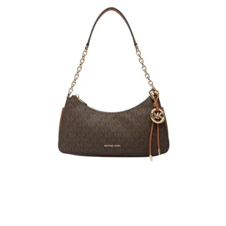 Michael Kors Shoulder Bags, female, Brown, Size: ONE SIZE Nolita Medium Signature Logo Chain Pochette