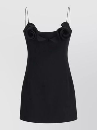 Magda Butrym short dress lingerie style floral straps