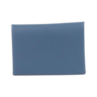 Herm&egrave;s Blue Epsom Leather Coin Purse/Coin Case (Pre-Owned)