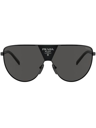 Prada Occhiali da sole oversize - Nero
