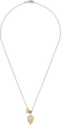 Vivienne Westwood Silver Gold Curved Band Pendant Necklace