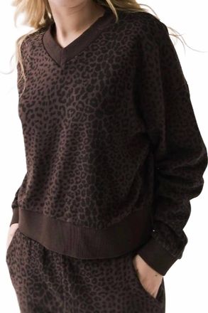 Chaser Florie Pullover Sweatshirt In Leopard