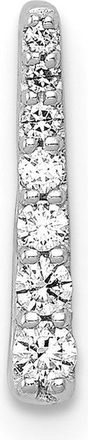 Diamond2Deal 14k White Gold 1/10 carat Diamond Fancy Chain Slide