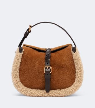 Etro Pony Small shearling top-handle bag
