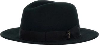 Borsalino Macho Vilten Hoed - Heren - Hoeden - Zwart - 59 CM - Wol - Accessoires