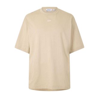 Off-white Off White Heren Arrow Skate Belettering Crew Hals T-shirt (Bruin/Wit)
