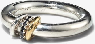 Spinelli Kilcollin Sterling Silver Sirius Max Diamond Ring - Mens - Sterling Silver/Black Diamond/18kt Yellow Gold