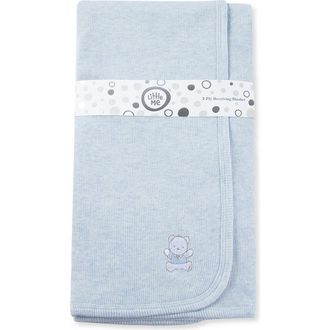 Little Me Blue Bear Cotton Blanket at Nordstrom