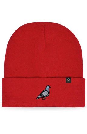 Dalix Pigeon Beanie Cap in Red at Nordstrom