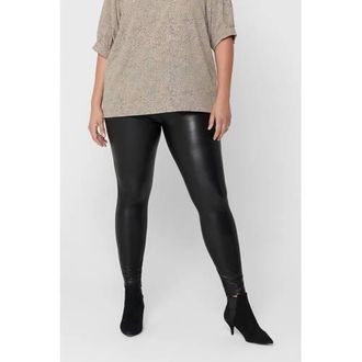 Only Carmakoma high waist coated legging CARROOL zwart