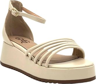 Ex&eacute; Womens Multi-Strap Platform Wedge Sandal In Camel