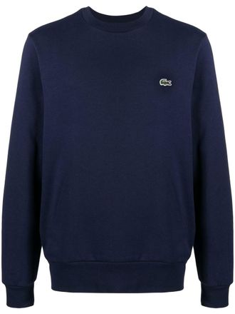 Lacoste Classic logo-patch cotton sweatshirt - Blue