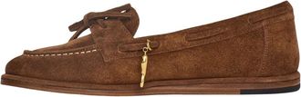 AGL Agl, Schoenen, Dames, Bruin, 36 1/2 EU, Leer, Mocassins met Bedel Applicatie