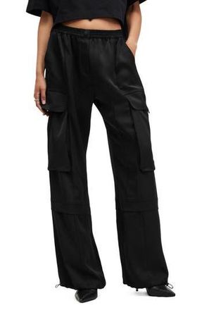 AllSaints Barbara Cargo Pants in Black at Nordstrom Rack, Size 6 Us / 10 Uk
