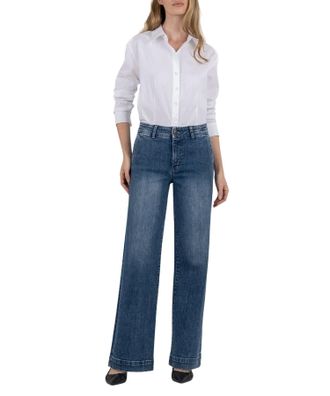 Kut from the Kloth High Rise Wide Leg Jean In Dark Base Wash