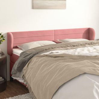vidaXL Cabecero De Terciopelo Rosa 163x23x78/88 Cm Vidaxl