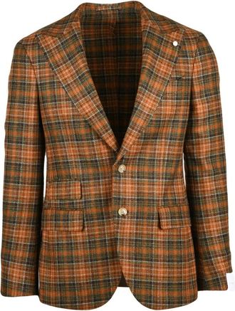Luigi Bianchi Mantova Giacca Stondata - Heren - Blazers - Veelkleurig - M - Wol - Jassen