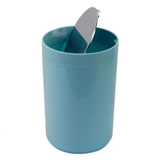 Trade Shop Trade Shop - Pattumiera Cestino Secchio Rifiuti Celeste Arredo Bagno Coperchio Basculante 79891