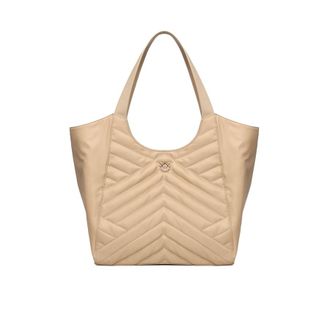 Pinko Puzzle Quilt Fabric Shopper Bag