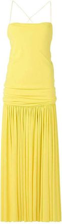 Jacquemus Yellow Square Neck Midi Dress