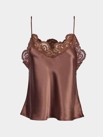 Loretta Caponi Esmeralda Silk and Lace Top Size: XS