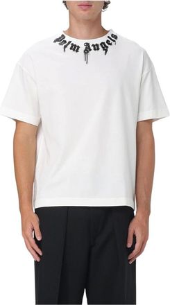Palm Angels Heren, Tops, Wit, Maat: L