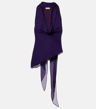 De La Vali Diosa draped georgette top