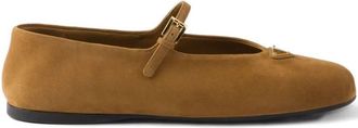 Prada Round Toe Suede Ballerinas Shoes