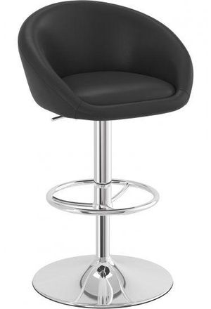 Netfurniture Lombardy Height Adjustable Breakfast Bar Stool Chrome - Black