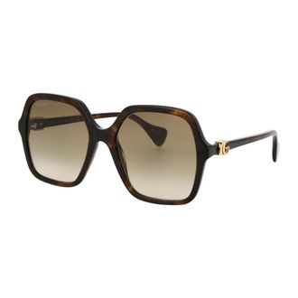Gucci Square Zonnebril - Dames - Accessoires - Bruin - Maat: 56 MM