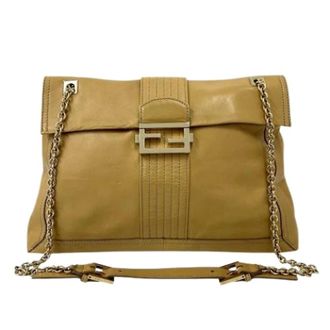 Fendi Pre-owned Shoulder Bags, female, Beige, Size: ONE SIZE Pre-owned Vintage Shoulder Bag