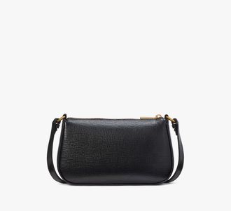 Kate Spade New York Womens Bleecker Small Crossbody Bag in Black | Grainy Leather