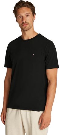 Tommy Hilfiger Mens Short Sleeve Round Neck Essential Regular Fit T-Shirt, Black (Black), XL