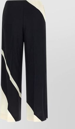 Alberta Ferretti cropped trousers wide leg color block design