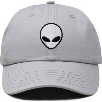 Dalix Alien Embroidered Classic Dad Cap in Gray at Nordstrom