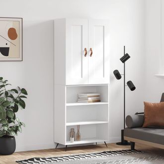 Berkfield Home Highboard White 69.5x34x180 cm Engineered Wood