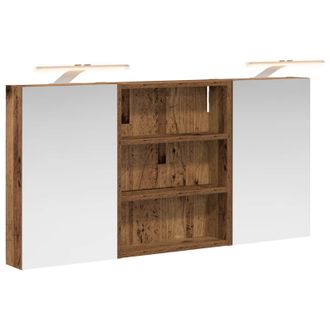 vidaXL Juego De Muebles De Ba&ntilde;o Con Estante 3 Pcs 100 X 10,5 X 50 Cm Vidaxl