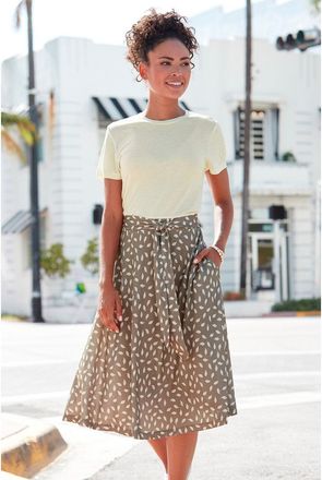 Lascana Womens Printed Tie Waist Dress