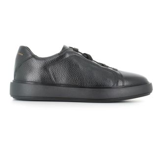 Officine Creative Sneakers, male, Black, 11 UK, Black Leather Sneaker with Elastic Crossings