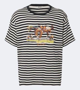 Bode T-shirt Rodeo in jersey di cotone a righe