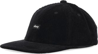 Obey Velvet Flat Visor Cap Zwart - Heren - Petten - Zwart - ONE Size - Katoen - Accessoires