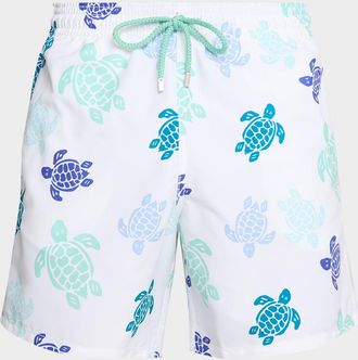Vilebrequin Men & apos;s Tortues Multicolor Nylon Swim Trunks