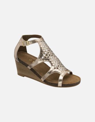 Ravel Womens Childers Womens Wedge Sandals - Gold - Size: 7